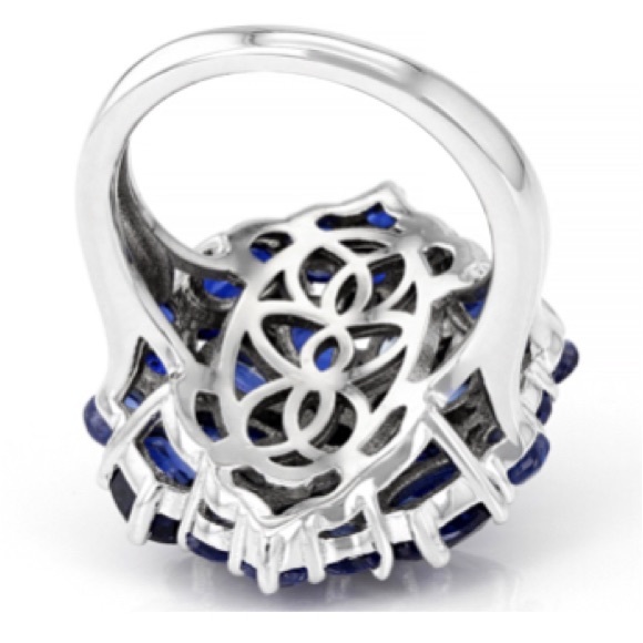 100% Blue Kyanite rhodium over sterling silver RING. 7.55ctw. Size 8. Brand new - Picture 3 of 3